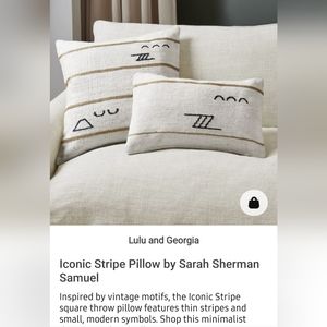 Lulu and Georgia Sarah Sherman Samuel Iconic Stripe lumbar pillow.